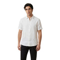 Armani Exchange Chemise Homme Blanc Lin Manches Courtes