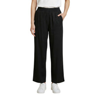 Image 4 : Vue d'ensemble du pantalon Only femme jambes larges coupe droite tombé fluide style contemporain — Delvale