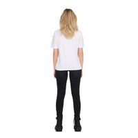 Image 2 : Vue détail du t-shirt blanc Only femme coupe ajustée en pur coton — Delvale