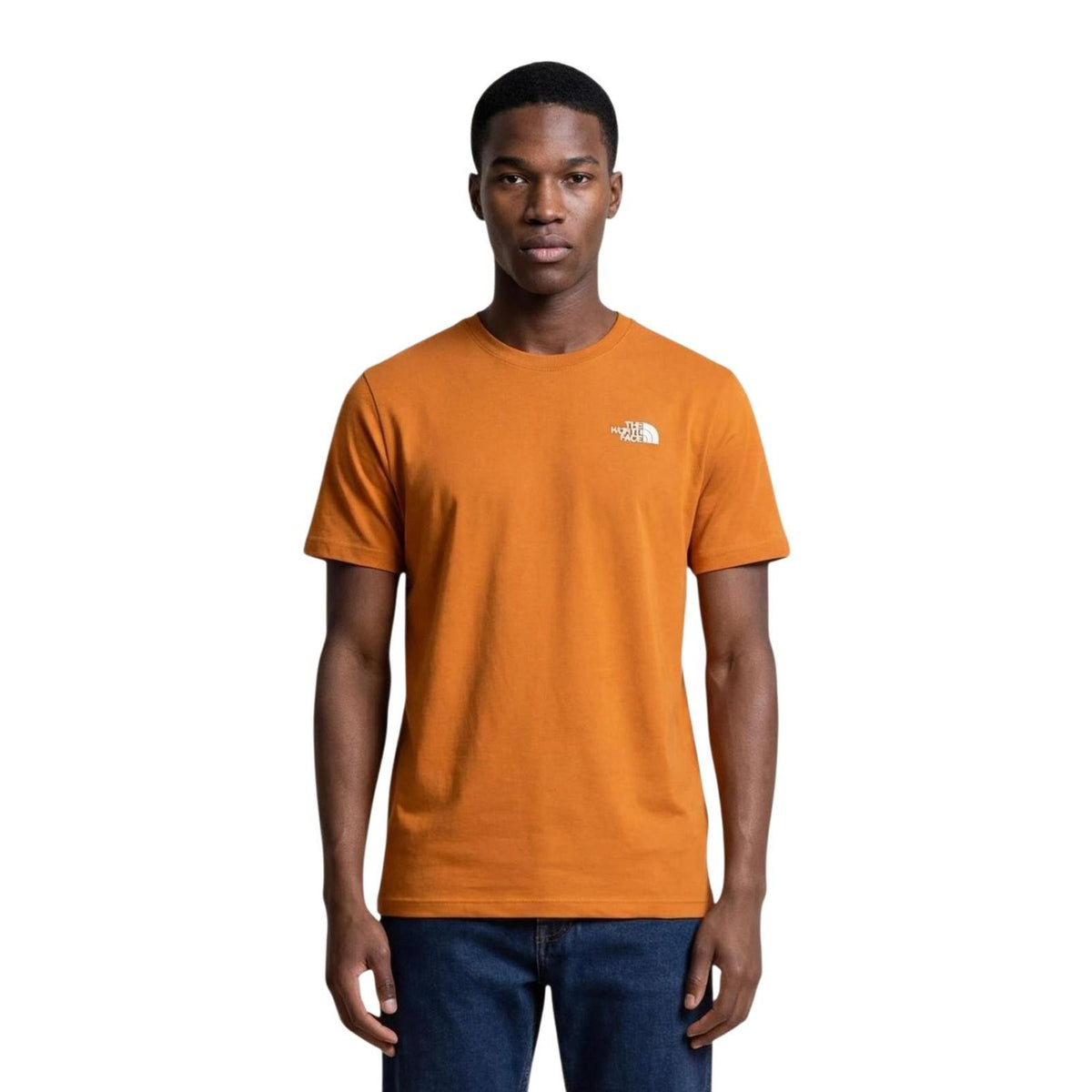 Image 5 : Vue d'ensemble du t-shirt The North Face homme blanc, coupe relaxed et finitions soignées — Delvale