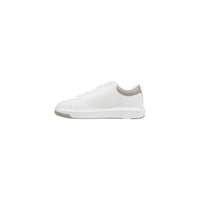 Image 3 : Baskets Armani Exchange homme cuir blanc cassé, vue arrière avec finitions beiges — Delvale
