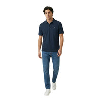 Image 3 : Polo homme Calvin Klein Jeans bleu manches courtes, vue de profil — Delvale