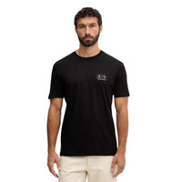 Image 1 : T-shirt noir Armani Exchange homme col rond manches courtes — Delvale