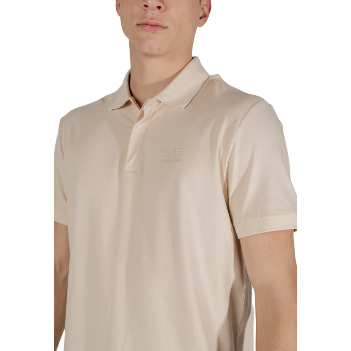 Image 3 : Vue d'ensemble polo homme Ea7 beige coupe classique — Delvale