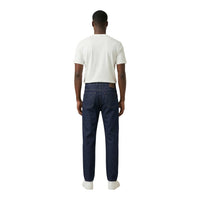 Image 2 : Détail du jean Jeckerson homme denim bleu brut avec grandes poches cargo frontales et fermeture zip et bouton — Delvale