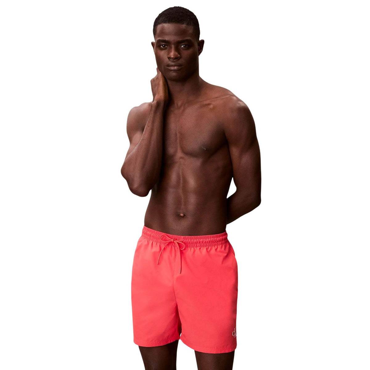 Image 1 : Maillot de bain Calvin Klein Jeans homme corail avec cordons de serrage — Delvale