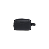 Image 1 : Pochette de toilette Armani Exchange homme en matière grainée noire avec dragonne et inscription ton sur ton — Delvale