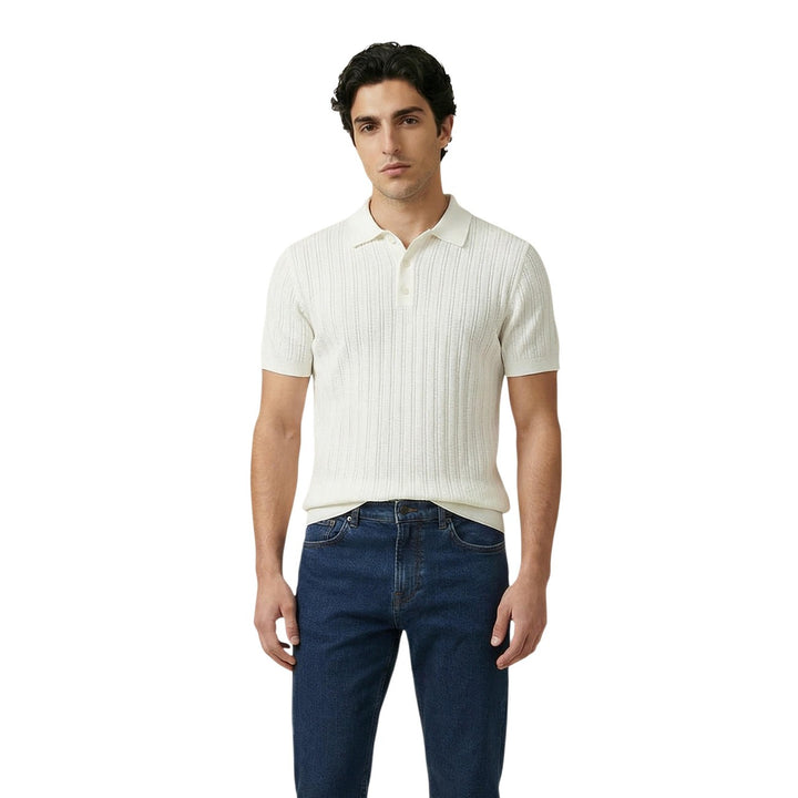 Image 1 : Polo Guess homme blanc manches courtes coupe moderne — Delvale