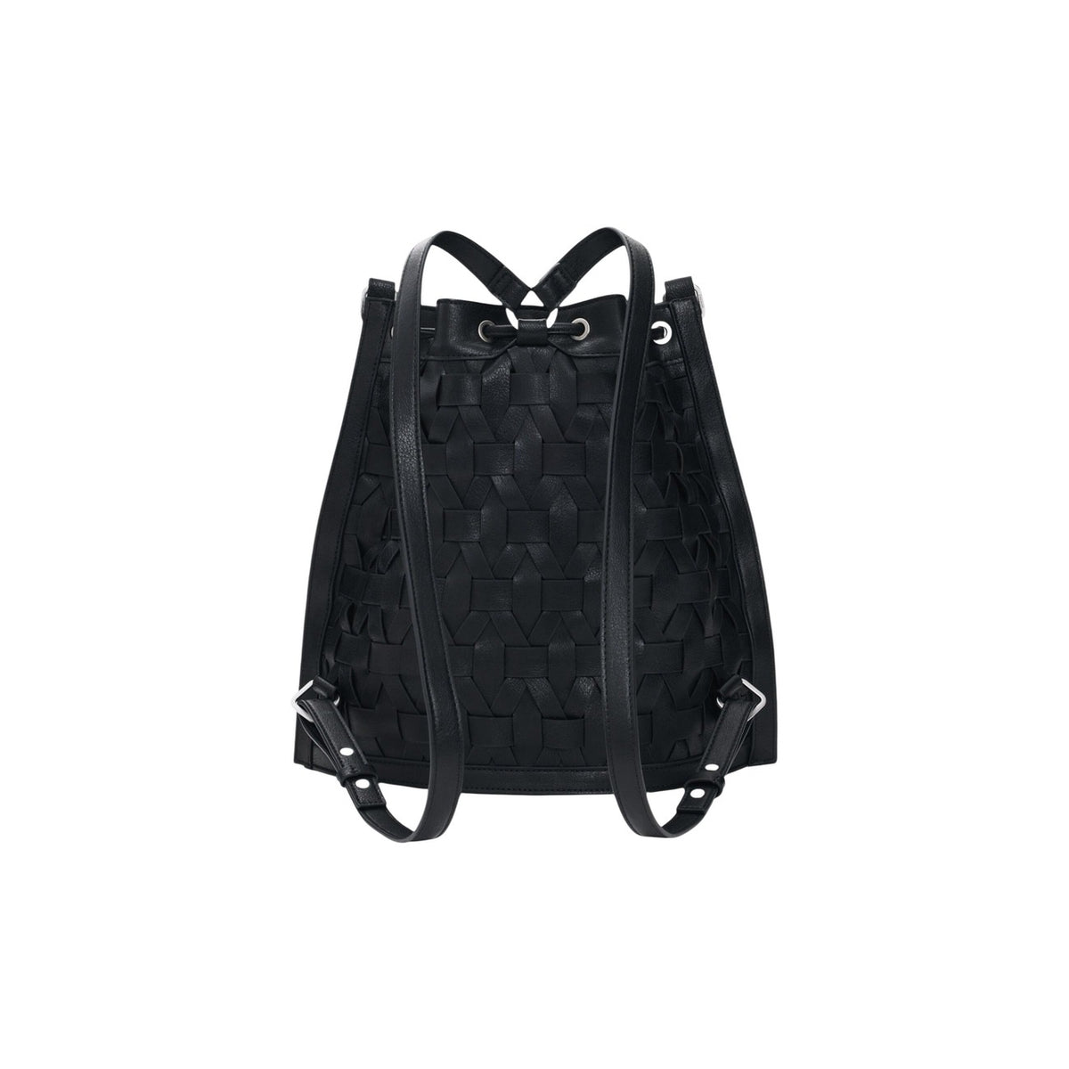 Image 3 : Sac Desigual femme noir 2-en-1, vue de profil montrant le volume 32x39x17 cm — delvale