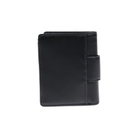 Image 3 : Vue de trois quarts du portefeuille Armani Exchange femme noir, format compact 11x9x3 cm — Delvale