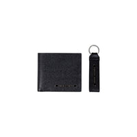 Coffret Armani Exchange homme portefeuille cuir noir et porte-clés assorti — Ref. XM001275 AF12702