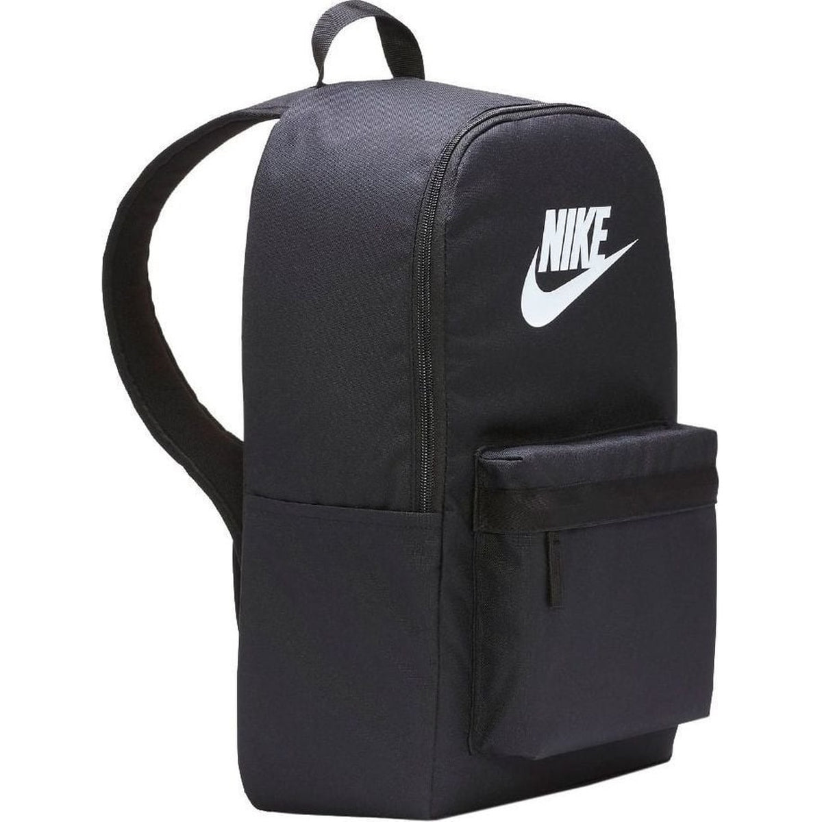 Image 3 : Nike sac à dos Heritage noir anthracite logo Futura blanc poche façade rabat — vue trois quarts — Delvale