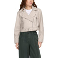 Only Veste Femme Beige Fermeture Éclair Col Revers