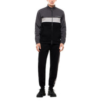 Image 1 : Survêtement EA7 homme noir avec fermeture éclair intégrale et col montant — Delvale