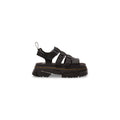 Dr. Martens Mattison Sandales Plateforme Cuir Noir Femme