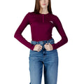 Calvin Klein Jeans T-shirt Manches Longues Logo Bordeaux Femme