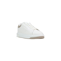 Image 2 : Baskets Armani Exchange homme blanches et beiges, vue de face montrant les lacets — Delvale