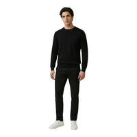 Image 3 : Pantalon homme Antony Morato noir stretch, vue trois quarts sur silhouette masculine — Delvale