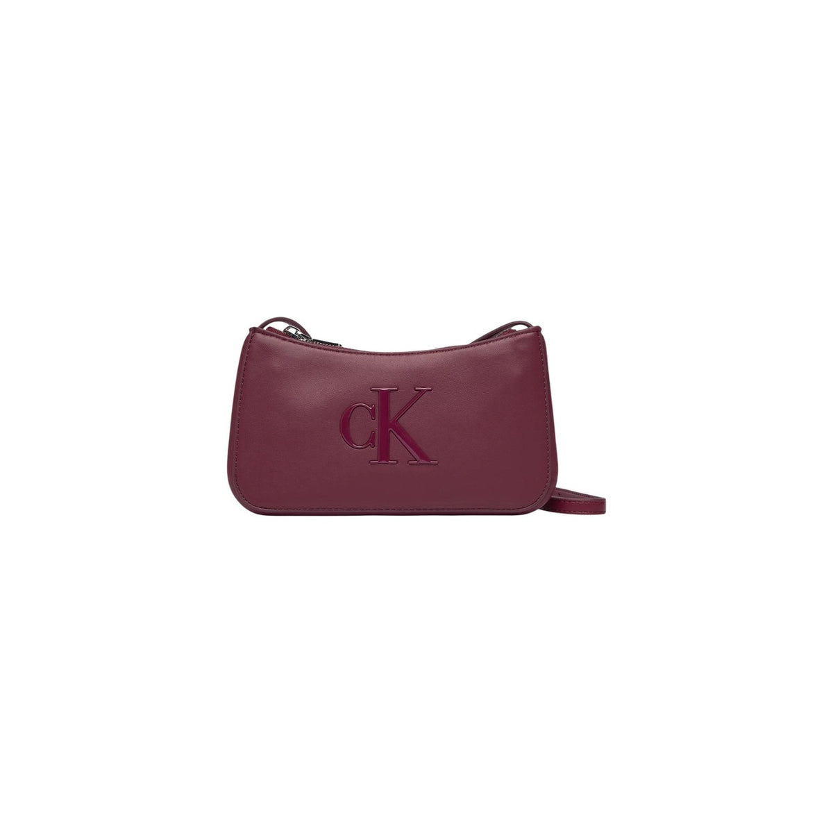 Image 5 : Sac baguette Calvin Klein noir porté à l'épaule, silhouette compacte et bandoulière fine — Delvale