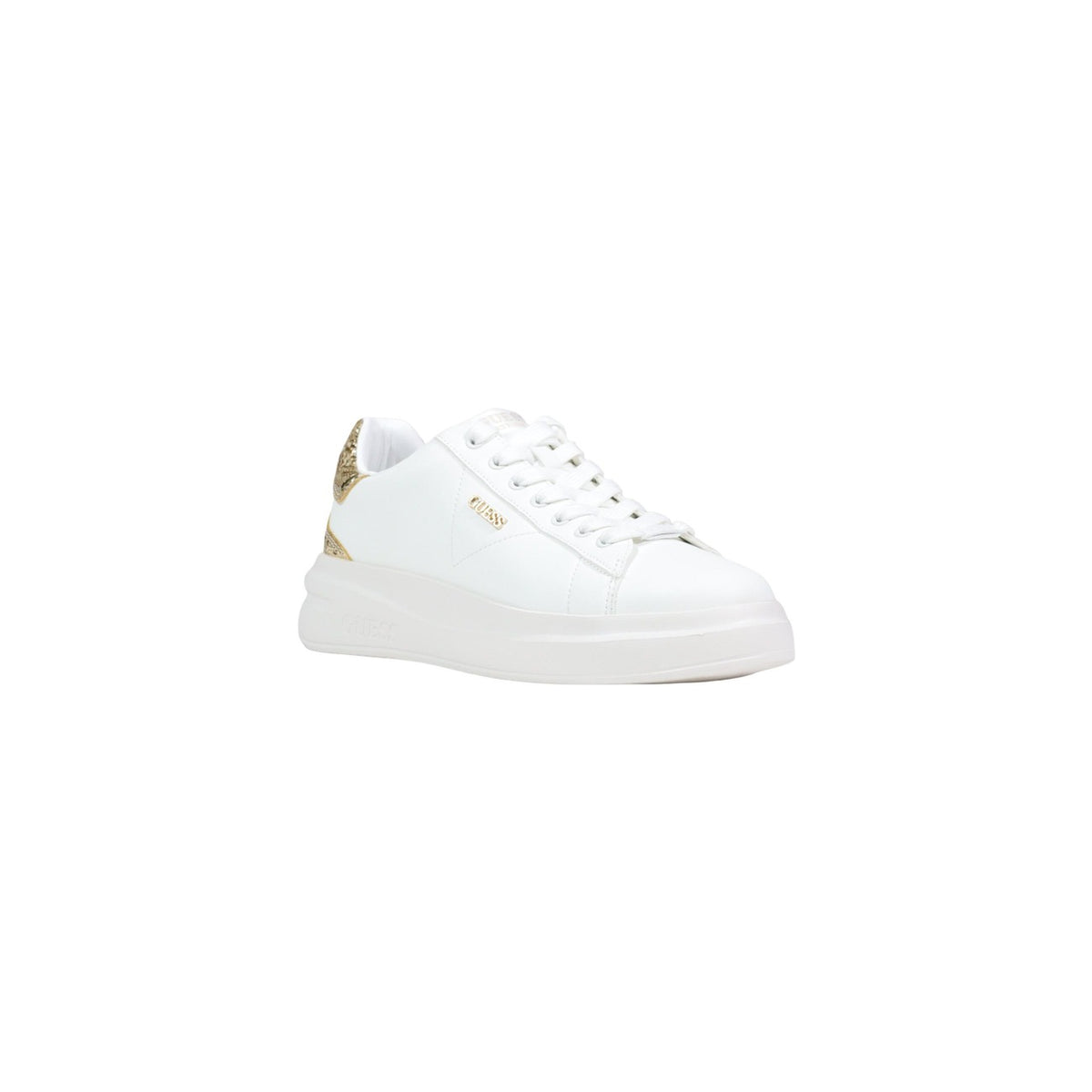 Image 2 : Baskets Guess femme blanches en cuir premium, vue de profil — delvale