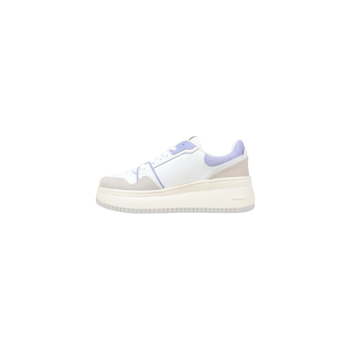 Image 3 : Baskets femme blanches Tommy Hilfiger Jeans en chamois détail texture — delvale
