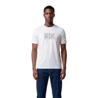 T-shirt Armani Exchange homme blanc print block – vue de face variante coloris