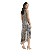 Image 2 : Détail robe Desigual grise en polyester élasthanne, coupe décontractée — delvale