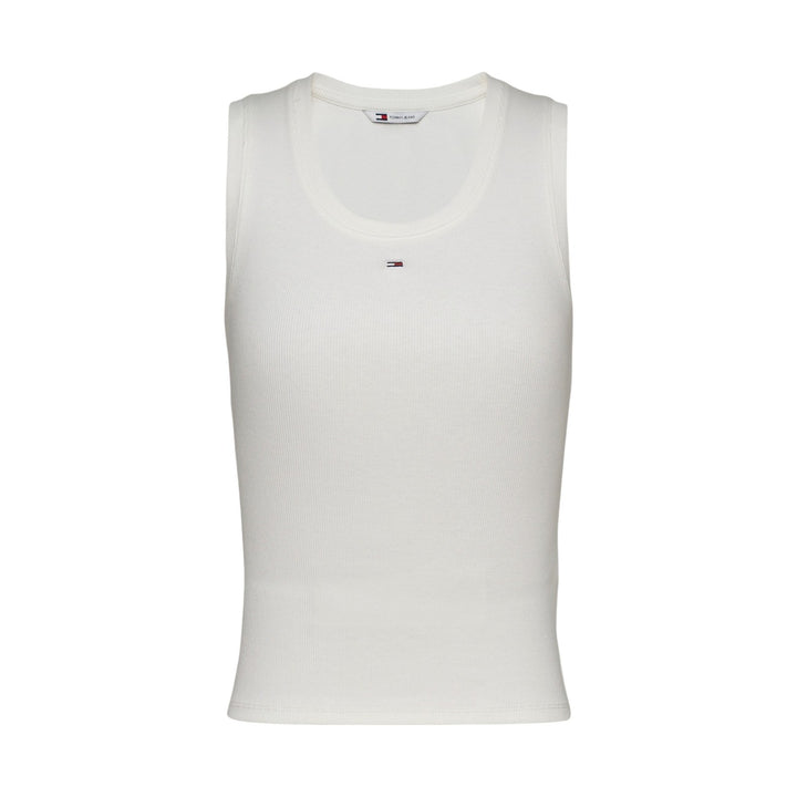 Image 1 : Débardeur Tommy Hilfiger Jeans femme beige col rond sans manches — delvale