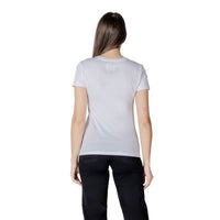 Image 2 : Détail logo AX brodé sur t-shirt Armani Exchange femme en coton — Delvale