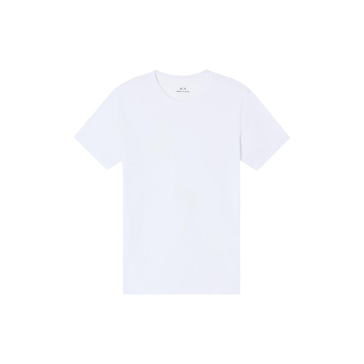 Image 1 : T-shirt Armani Exchange blanc homme col rond manches courtes — Delvale