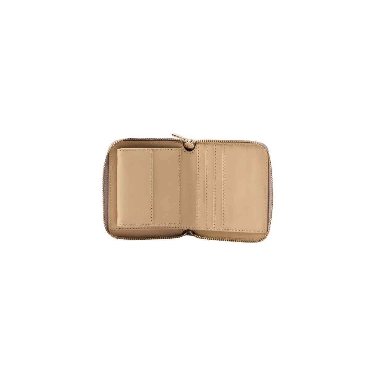 Image 4 : Portefeuille Guess femme compact fond blanc, monogramme 4G et finitions dorées signature — Delvale