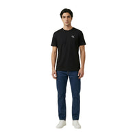Image 2 : T-shirt Calvin Klein Jeans noir homme vue détail col rond — Delvale