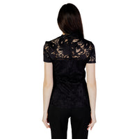 Image 2 : Blouse Vila Clothes femme noire en polyamide élasthanne, détail coupe — Delvale