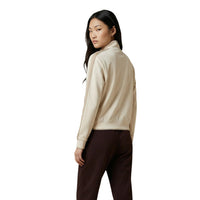 Image 2 : Détail monogramme CK sweat Calvin Klein Jeans beige femme col montant — Delvale