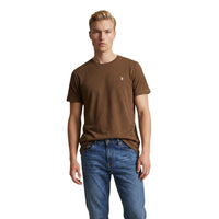Image 5 : T-shirt U.S. Polo Assn. homme bleu marine, zoom logo double pony brodé rouge sur poitrine gauche — Delvale