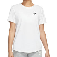 Image 1 : T-shirt Nike femme blanc avec impression, manches courtes et col rond — Delvale