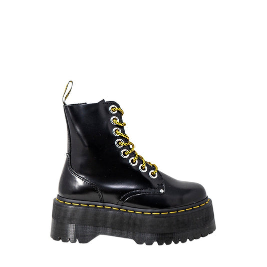 Dr. Martens Jadon noire femme vue de profil extérieur avec plateforme épaisse