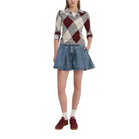 Image 2 : Détail jupe bleue Tommy Hilfiger Jeans coton bio, coupe moderne — delvale