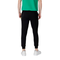 Image 2 : Détail du pantalon Icon noir rayé homme, coupe moderne et ajustement lacets — delvale