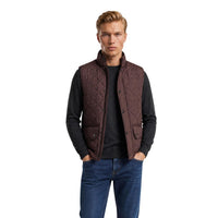 Image 1 : Gilet matelassé Barbour homme coloris marron, vue de face — Delvale