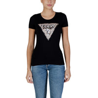 Image 4 : Silhouette t-shirt Guess marron femme manches courtes style décontracté — delvale