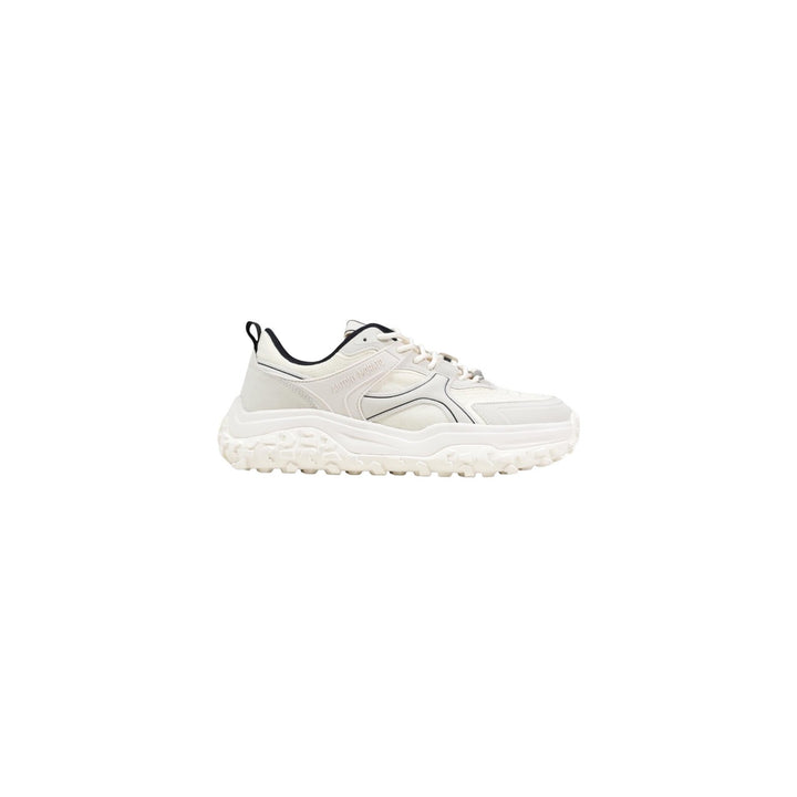 Sneakers Antony Morato homme blanc col marine contrasté semelle chunky profil droit