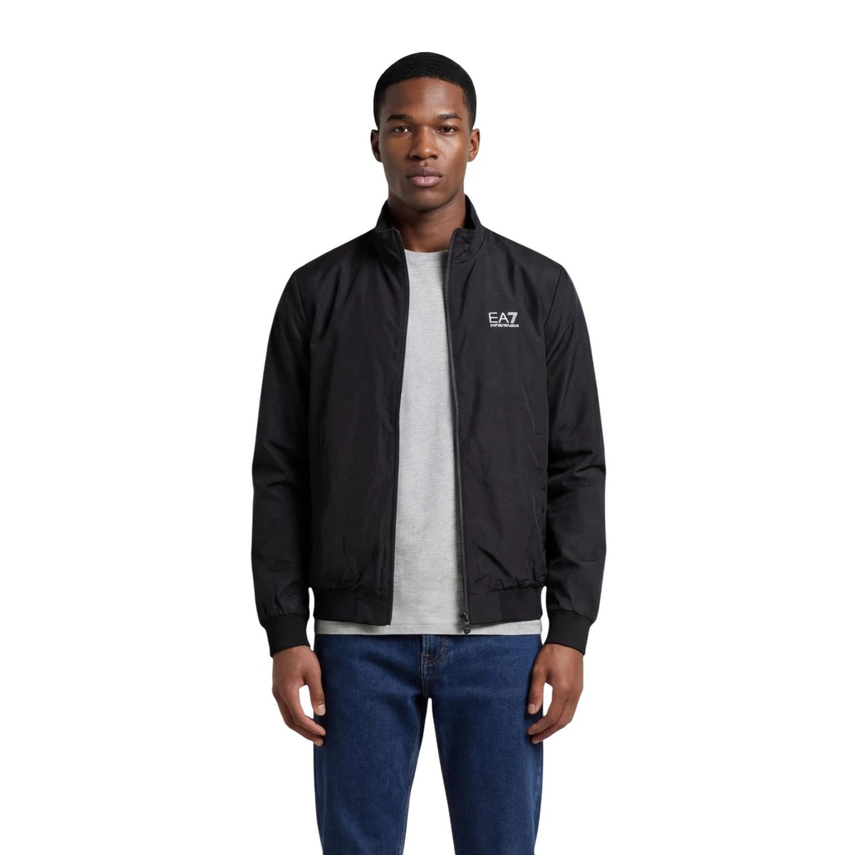 Image 4 : Veste Ea7 homme bleue vue d'ensemble style sportif — Delvale