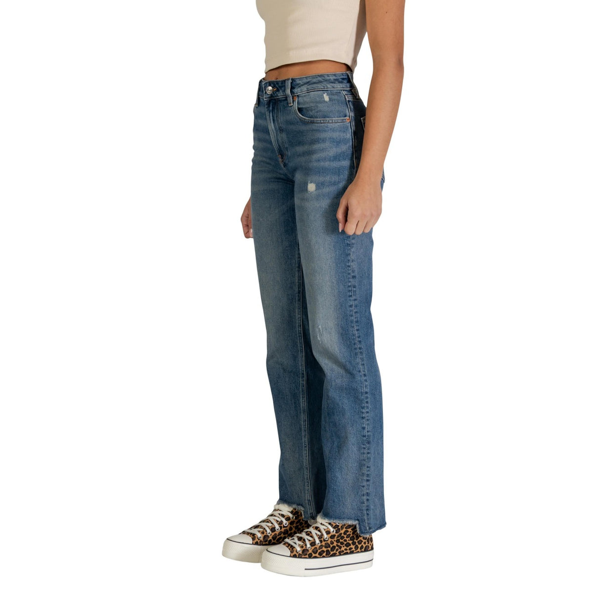 Image 3 : Jean femme Calvin Klein bleu azur effet vintage coton élasthanne — delvale