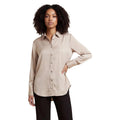 Only Chemise Femme Beige Manches Longues Col Classique