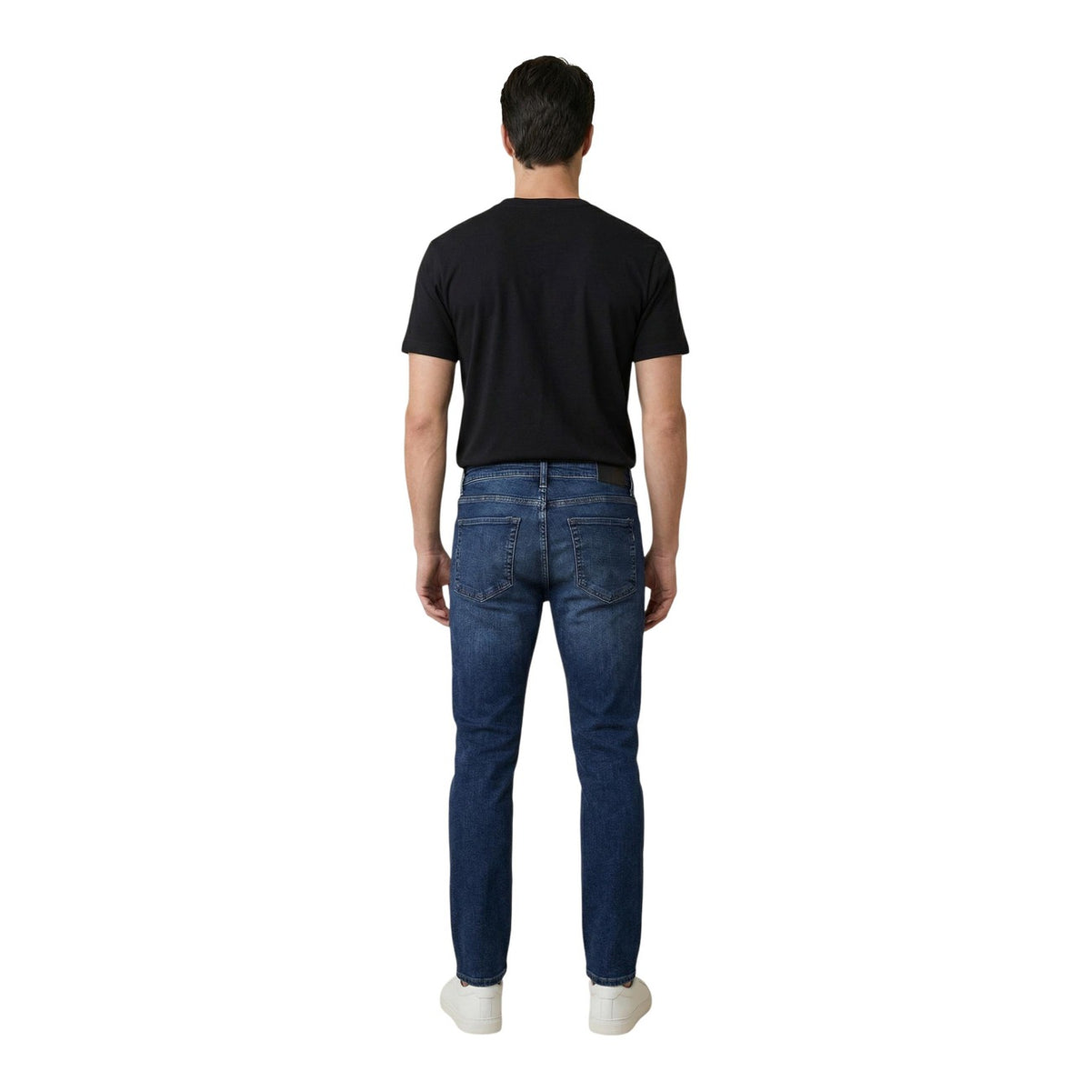 Image 2 : Jean stretch Antony Morato coupe effilée homme bleu moyen avec surpiqûres et effet délavé sur les cuisses — 9yvwh4-xt