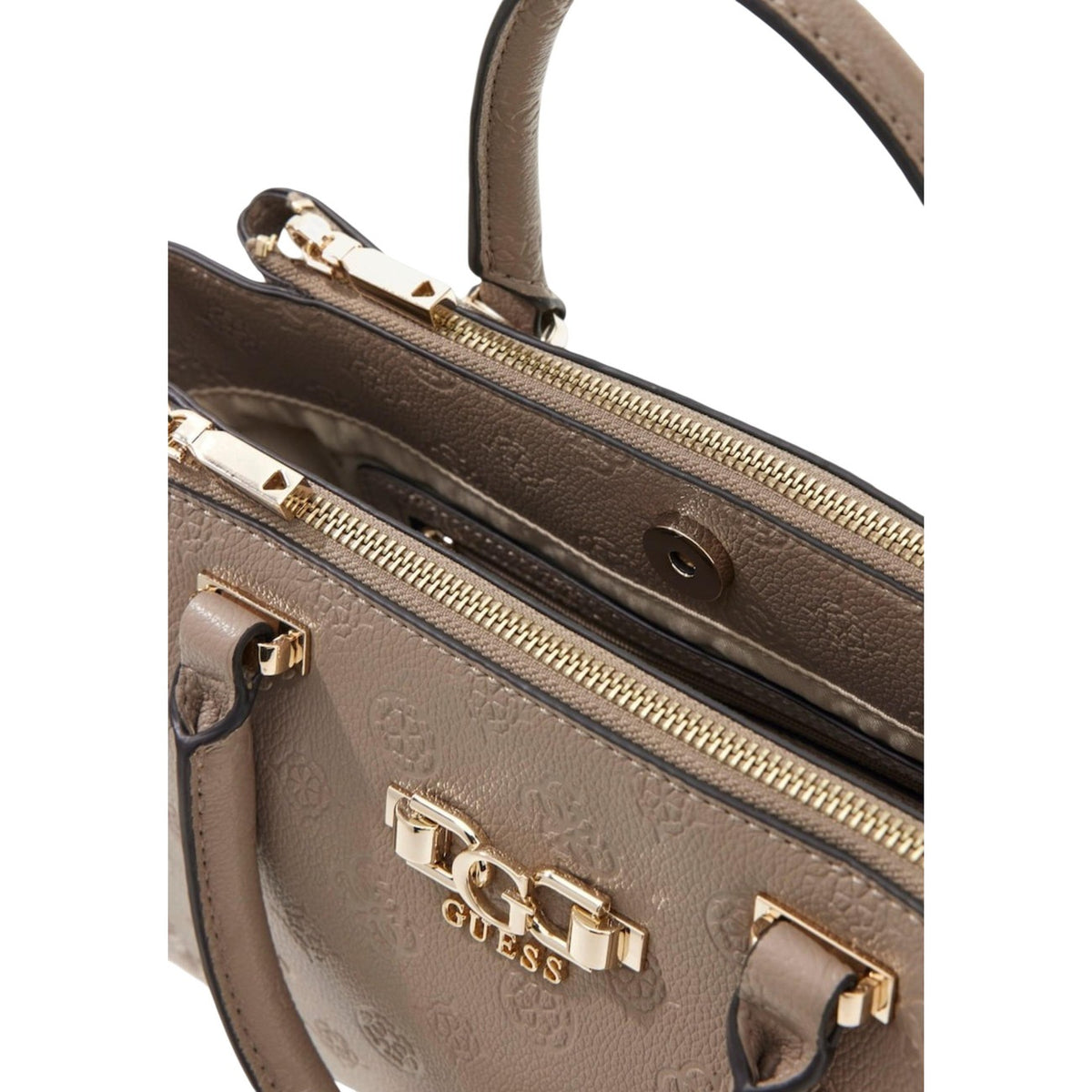 Image 3 : Sac femme Guess beige vue de profil montrant les dimensions — delvale
