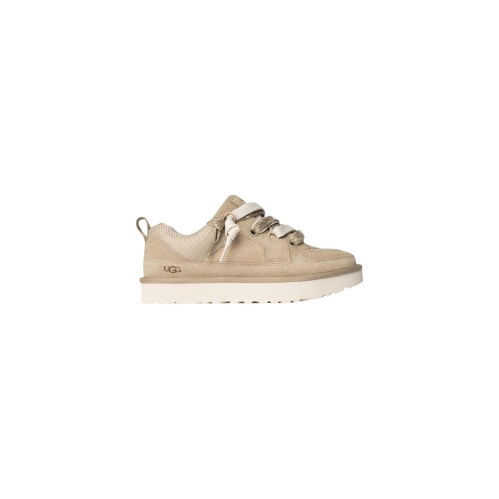 Image 1 : Baskets Ugg femme beige en chamois avec lacets — delvale