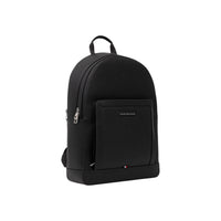 Image 2 : Sac à dos Tommy Hilfiger homme noir, détail de la poignée structurée et des bretelles, fermetures éclair argentées — Delvale