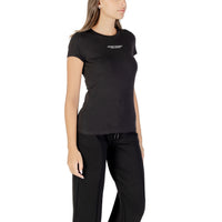 Image 3 : Vue arrière du t-shirt Armani Exchange femme noir à impression tendance — delvale